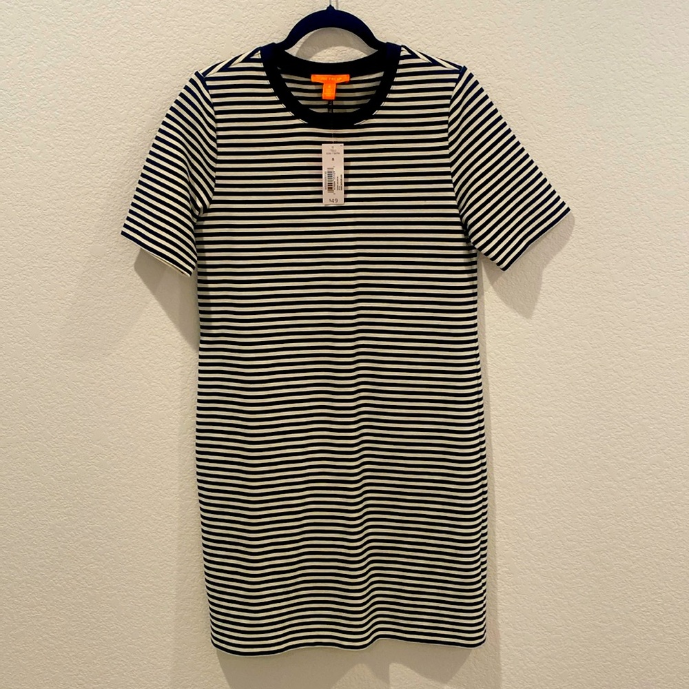 NWT Joe Fresh Black/White Striped Shift Dress